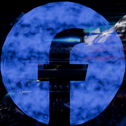 Model: Facebook logo on top of background