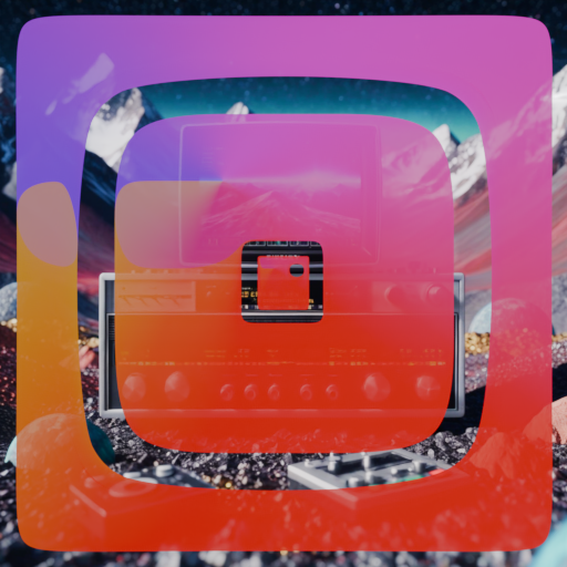 Model: Instagram logo on top of background