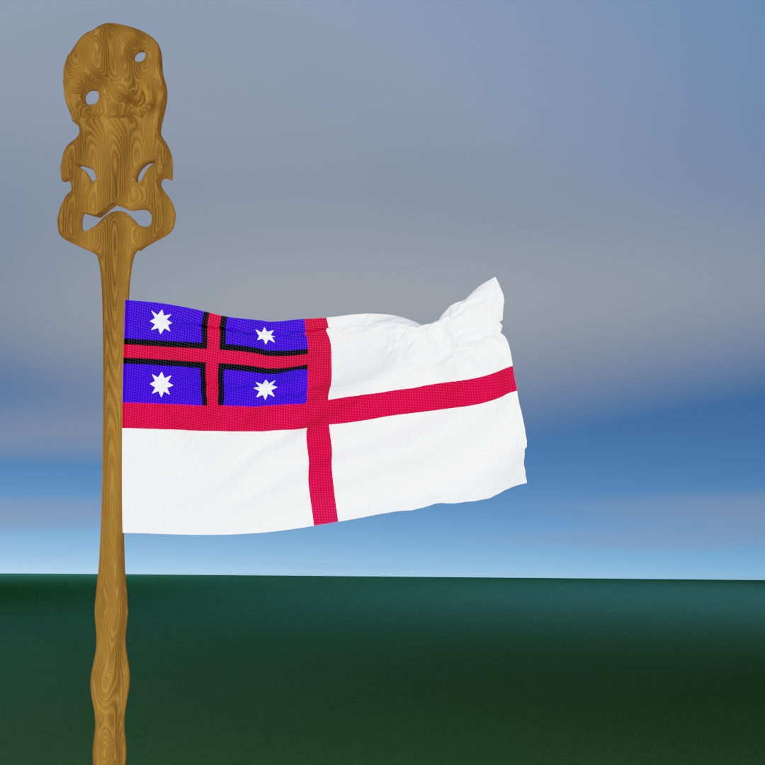 Model: Tiki With Flag